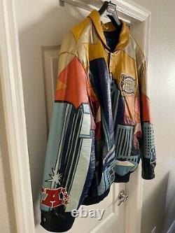 Very Rare Vintage Jeff Hamilton Super Bowl Leather Jacket Limited XXXVIII