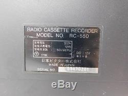 Victor/JVC RC-550 Super Rare Vintage Cassette Recorder Boombox 80s. Japan