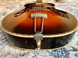 Vintage 1930s Marwin Super Archtop Acoustic Guitar, Harmony, Rare, Project
