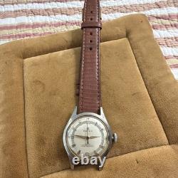 Vintage 1950s Seiko Super Rare S-Logo Tuxedo Dial Seikosha 3 Adjusted Move