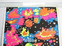 Vintage 1960s 70s Psychedelic Blacklight Poster GALAXY Very RARE SUPER TRIPPY