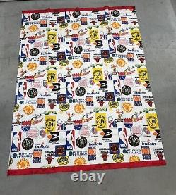 Vintage 1970's NBA BLANKET super rare 100x75