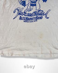 Vintage 1975 WSAN The Sensational Alex Harvey Band Concert T-Shirt Super Rare