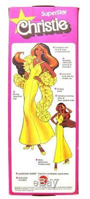 Vintage 1976 Superstar Christie African American Barbie Doll Super Rare 9950 NIB
