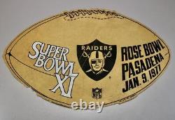 Vintage 1977 Oakland Raiders Super Bowl XI NFL Football Pennant. Super Rare