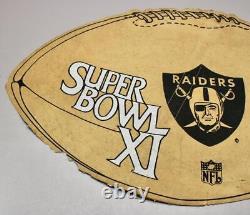 Vintage 1977 Oakland Raiders Super Bowl XI NFL Football Pennant. Super Rare