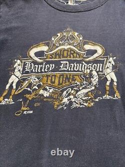 Vintage 1980 Harley Davidson Super Rare Sworn To One Bondage Shirt