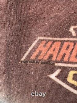 Vintage 1983 Harley Davidson Raglan Ringer T Shirt Made In USA Super Rare
