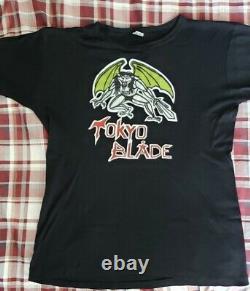 Vintage 1983 TOKYO BLADE European T-Shirt Size 4 (Small)? Super Rare! NWOBHM