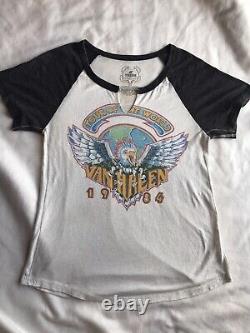 Vintage 1984 Van Halen World Tour T-Shirt Medium, With Tour Dates, Super RARE
