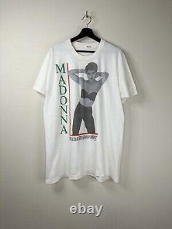 Vintage 1987 Madonna Tour Shirt Sz XXL Wht Single Stitch Screen Stars Super Rare