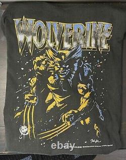 Vintage 1990 Marvel Wolverine T Shirt Single Stitch XL MINT + SUPER RARE