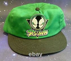 Vintage 1990's McFarlane Spawn TMP Hockey Adjustable Green Hat SUPER RARE