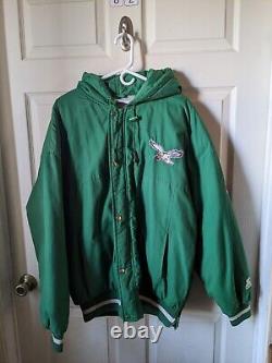 Vintage 1990's Philadelphia Eagles Starter Jacket Zip up RARE! Super Clean Large