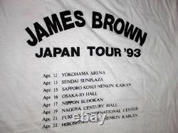 Vintage 1993 JAMES BROWN Japan tour stop shirt Large SUPER RARE Soul R&B