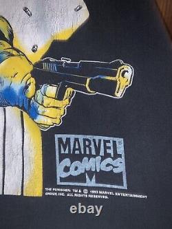 Vintage 1993 Punisher Marvel Comics TShirt Super Rare Single Stitched Size Large
