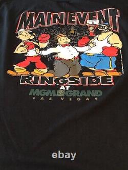 Vintage 1996 Super Rare MGM Grand Popeye/Brutus Boxing Shirt 2XL MGM Grand Brand