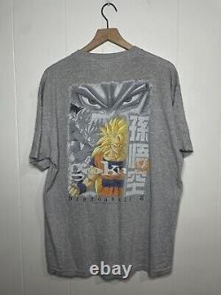 Vintage 1999 Dragonball Z Goku Super Saiyan 3 Bird Studio Anime Tee Size XL Rare