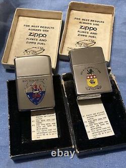 Vintage 2 1982 Super Rare ZIPPO LIGHTER Double sided NEW IN BOX FF-1068 &FF-1084
