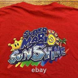 Vintage 2002 Super Mario Sunshine Promo T-Shirt Large GameCube Nintendo RARE