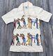 Vintage 60s 70s Adidas Super Rare All Over Print Size Medium Colorful