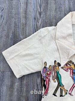 Vintage 60s 70s Adidas Super Rare All Over Print Size Medium Colorful
