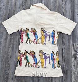 Vintage 60s 70s Adidas Super Rare All Over Print Size Medium Colorful