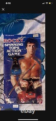 Vintage 80's Rocky Balboa Action Spinning Tops Action Games (Super Rare)