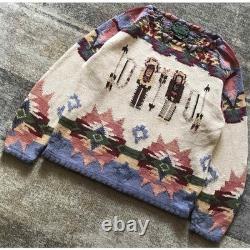 Vintage! 80's SUPER RARE! Ralph Lauren Country Native Sweater Cardigan L Japan