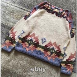 Vintage! 80's SUPER RARE! Ralph Lauren Country Native Sweater Cardigan L Japan