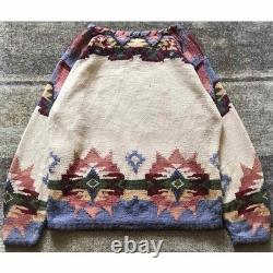 Vintage! 80's SUPER RARE! Ralph Lauren Country Native Sweater Cardigan L Japan