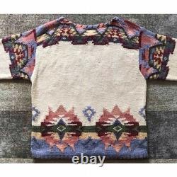 Vintage! 80's SUPER RARE! Ralph Lauren Country Native Sweater Cardigan L Japan