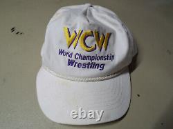Vintage 80s 90s WCW Snapback Trucker Dad Hat Cap WWE WWF SUPER RARE