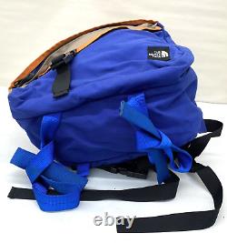 Vintage 80s The North Face Backpack Day Pack Blue Orange Tan USA Rare Super Cool