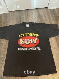 Vintage 90's ECW Surgeon General Warning Double Sided WWE SUPER RARE Size XL