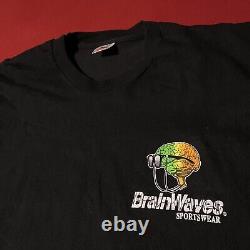 Vintage 90s Brain Waves Aspen Ski Shirt Size XL SUPER RARE Single Stitch Skate