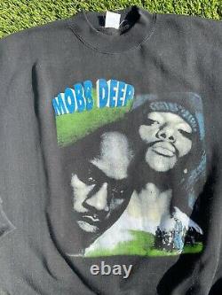 Vintage 90s Rap Tee Sweatshirt Mobb Deep Mens XL Super Rare Faded