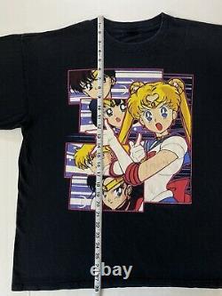 Vintage 90s Sailor Moon 1999 Super Rare Anime T Shirt Double Sided XL Mint USA