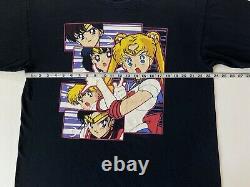 Vintage 90s Sailor Moon 1999 Super Rare Anime T Shirt Double Sided XL Mint USA