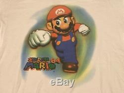 Vintage 90s Super Mario 64 Nintendo 64 Toysrus Promo T-Shirt Adult Size XL RARE