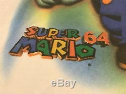 Vintage 90s Super Mario 64 Nintendo 64 Toysrus Promo T-Shirt Adult Size XL RARE