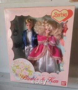 Vintage BANDAI / MATTEL Barbie & Ken Wedding Japan MiB Super Rare Doll 1990 Box