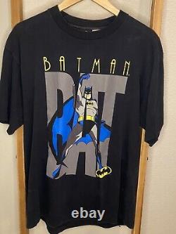 Vintage Batman the Animated Series Grail Spell Out Solo DC Tag XL Super RARE