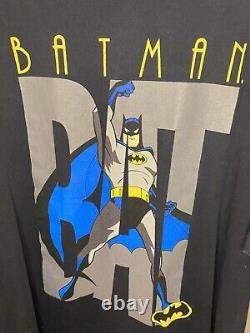 Vintage Batman the Animated Series Grail Spell Out Solo DC Tag XL Super RARE