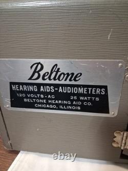 Vintage Beltone Audiometer Model 10A Hearing Test Roll Top SUPER RARE TESTED