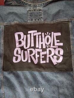 Vintage Butthole Surfers Sleeveless Denim Jacket Wrangler Super Rare Size 3XL