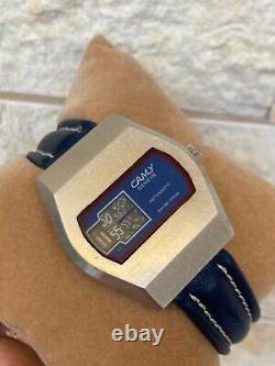 Vintage Camy Watch Jump Hour Automatic Blue Super Rare Working Tenor Dorly 1970s