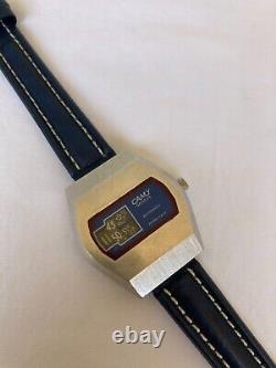 Vintage Camy Watch Jump Hour Automatic Blue Super Rare Working Tenor Dorly 1970s