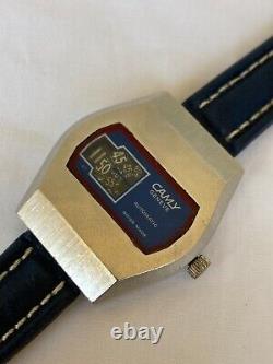 Vintage Camy Watch Jump Hour Automatic Blue Super Rare Working Tenor Dorly 1970s