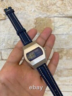 Vintage Camy Watch Jump Hour Automatic Blue Super Rare Working Tenor Dorly 1970s